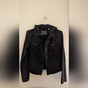 LEVIS sweatshirt hood and sleeve denim jacket